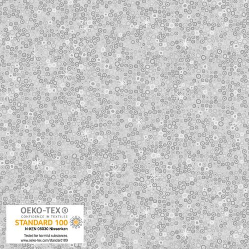 We Love Christmas Small Circles Metallic Gray