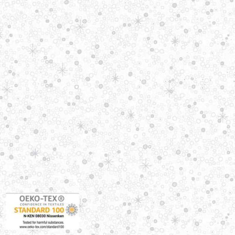 We Love Christmas Small Circles Metallic White