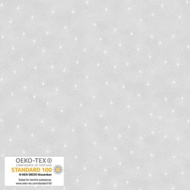We Love Christmas Stars Metallic Gray