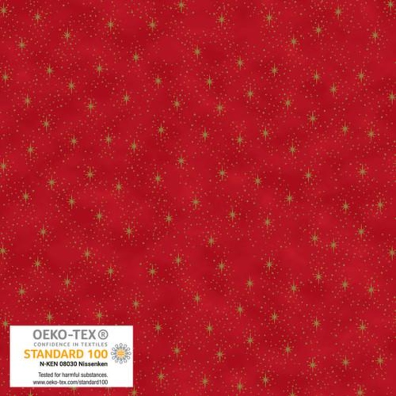 We Love Christmas Stars Metallic Red