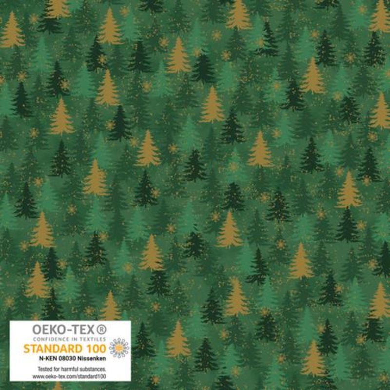 We Love Christmas Trees with Metallic Green