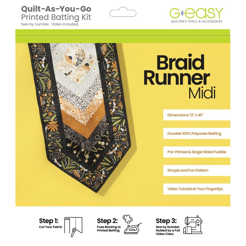 Braid Runner Midi – Quilt As You Go Batting Kit Pattern