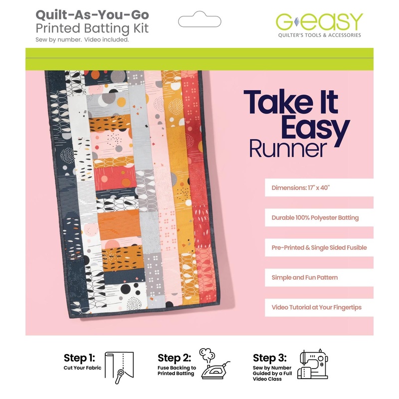 Take It Easy Runner – Quilt As You Go Batting Kit Pattern
