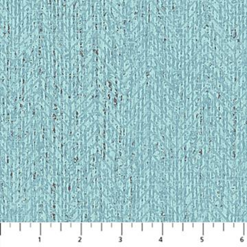 Urban Oasis Herringbone Turquoise Blue