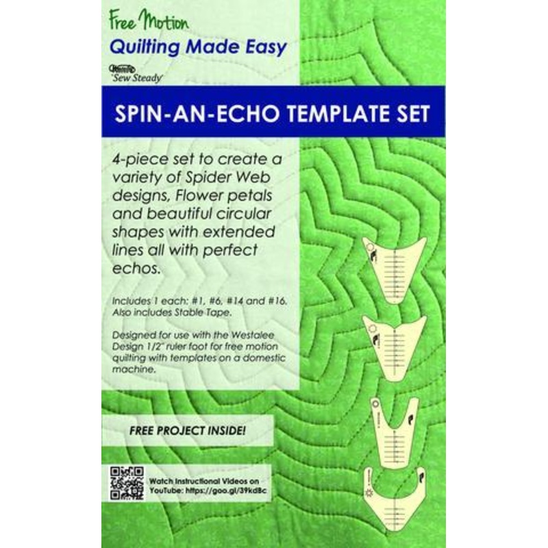 Westalee Spin-An-Echo Template Set 4 Pieces Low Shank