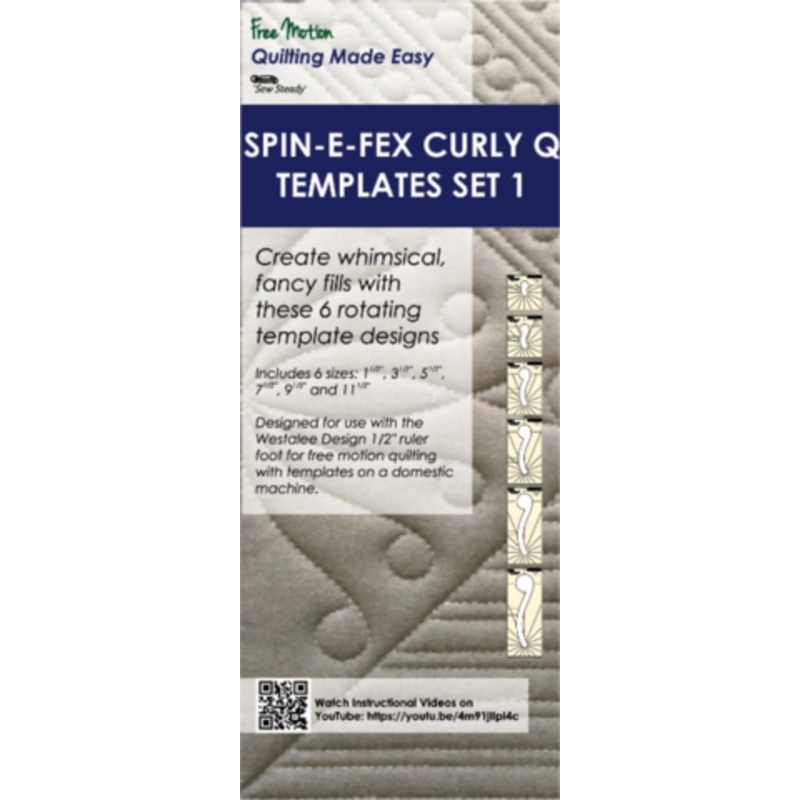 Westalee Spin-E-Fex Curly Q Templates Set 1 Low Shank