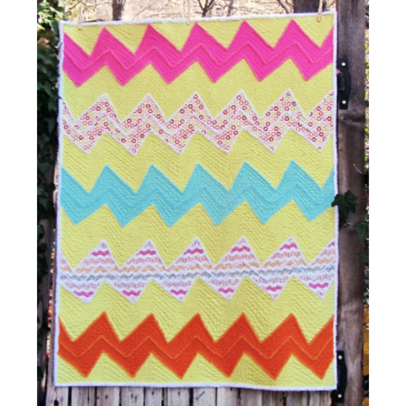 Wonky Zig-Zag Quilt Pattern 39″x52″