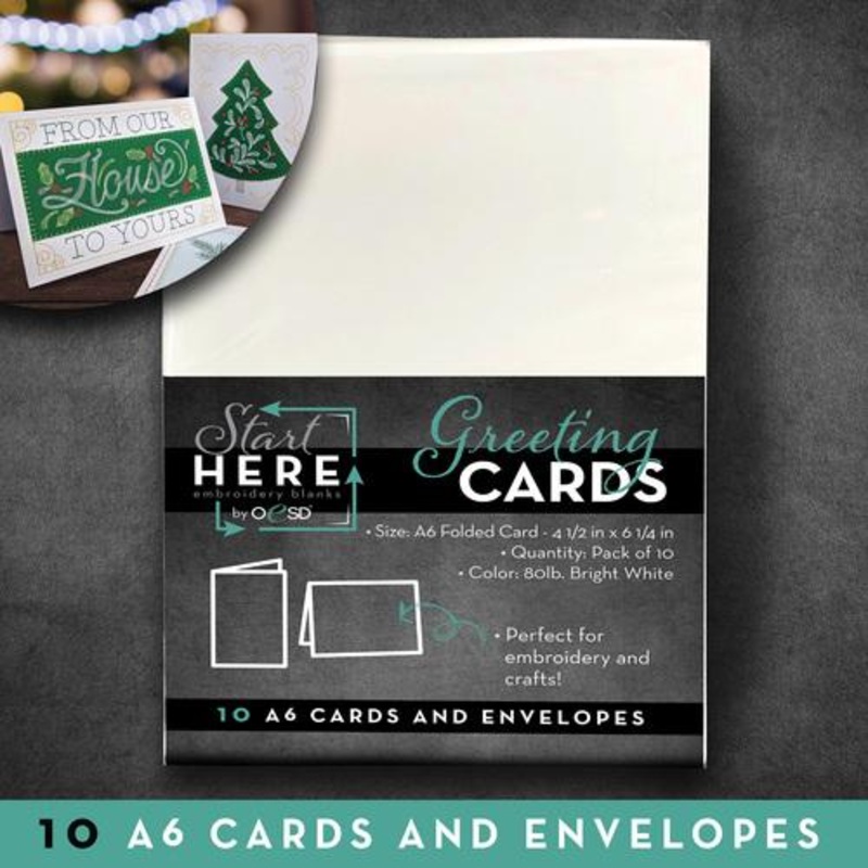 Blank Greeting Cards and Envelopes Size A6 10 Pack