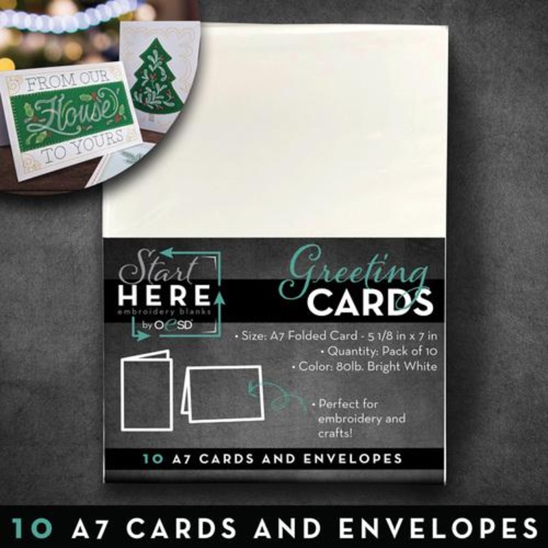 Blank Greeting Cards and Envelopes Size A7 10 Pack