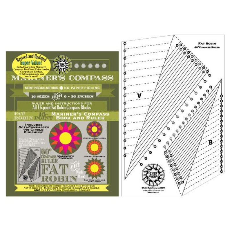 Fat Robin 16 – Point Mariner’s Compass Book and Ruler Combo