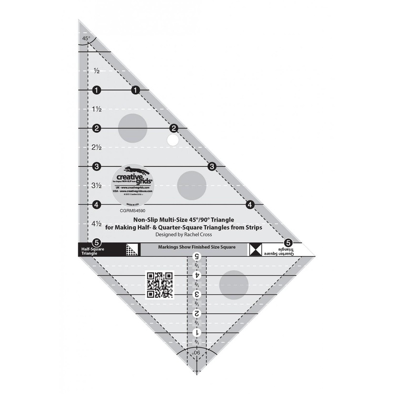 Creative Grids Multi Size Triangle 45 and 90 Degree Ruler