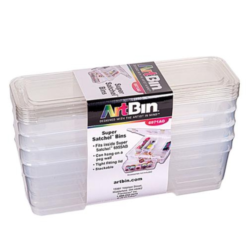 Super Satchel Bins XL Clear 4ct