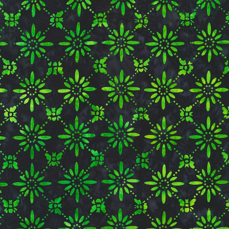 Artisan Batiks: Bees and Flowers Jade