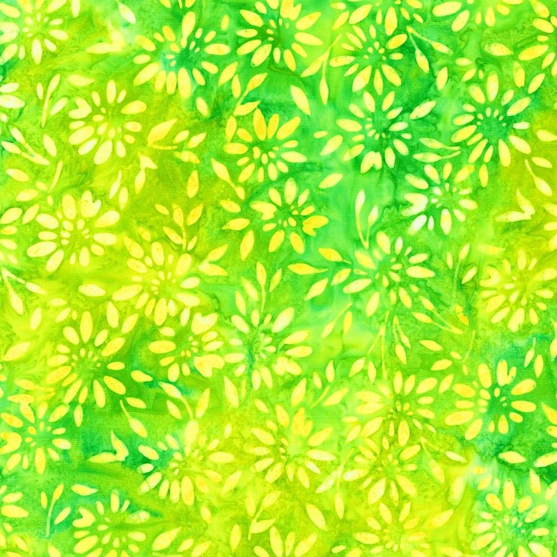 Artisan Batiks: Bees and Flowers Lime