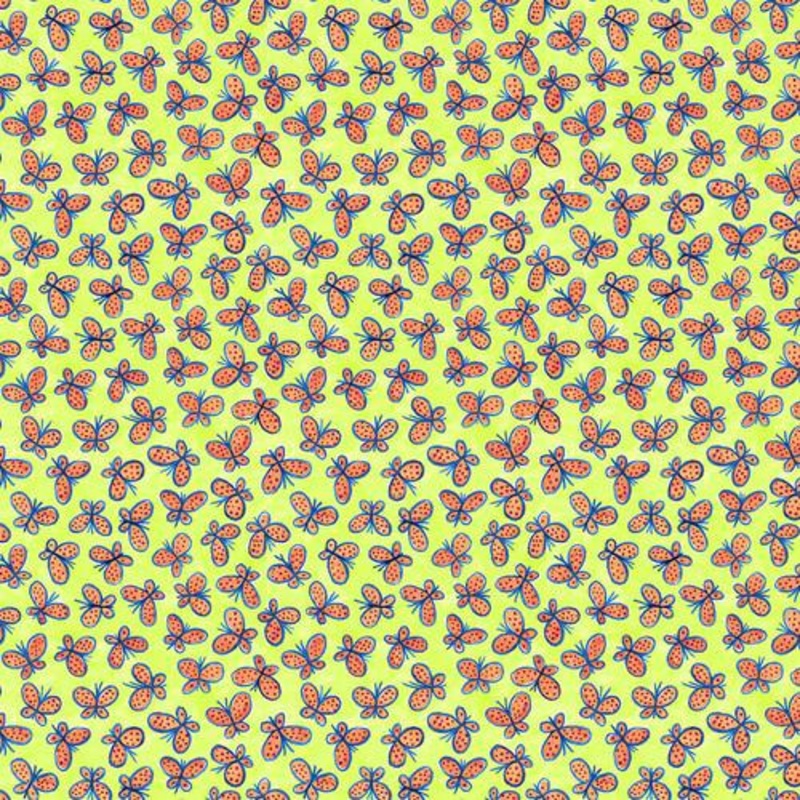 Whimsy Daisical II Butterflies Green