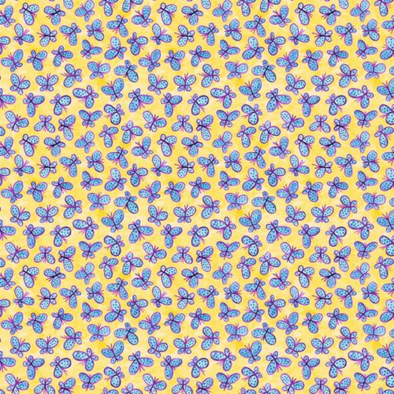 Whimsy Daisical II Butterflies Yellow