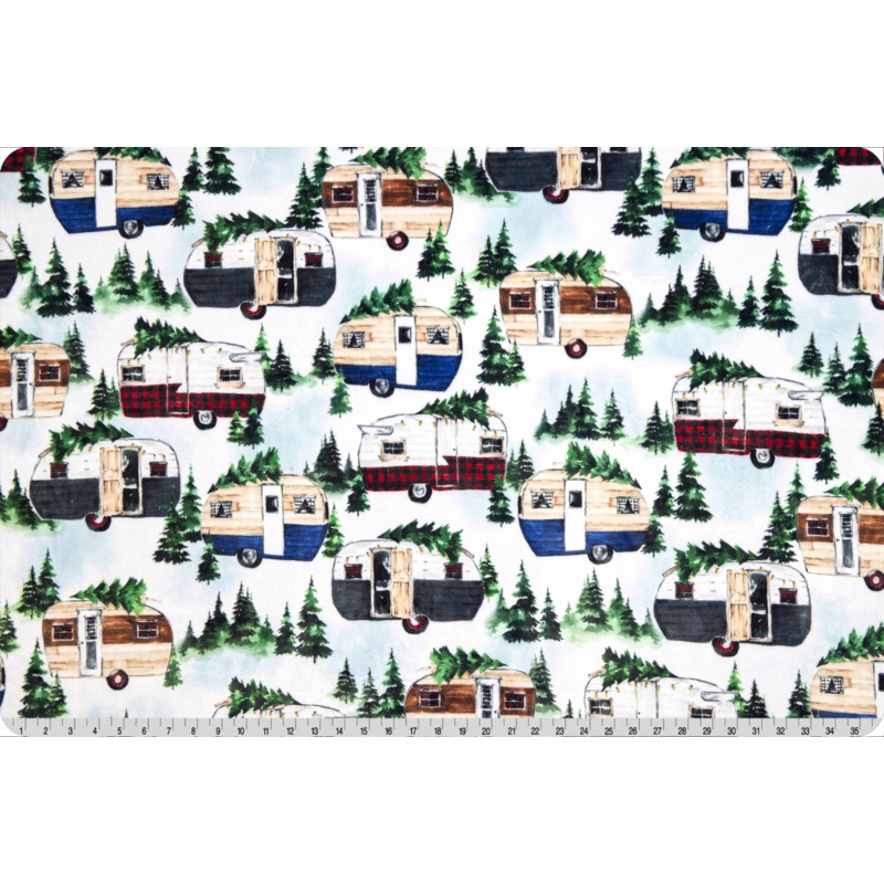 60″ Wide Gone Camping Digital Cuddle Multi