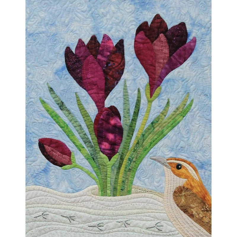 Snow Crocus January Machine Embroidery USB