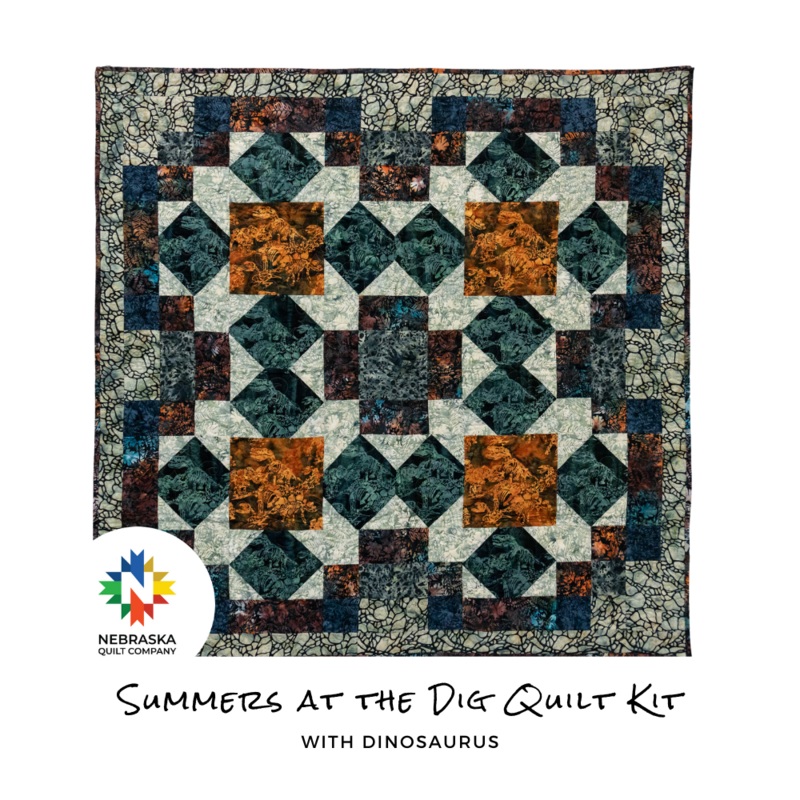 Summers at the Dig Quilt Kit with Dinosaurus