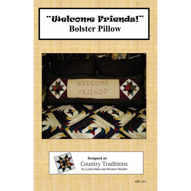 Welcome Friends Bolster Pillow