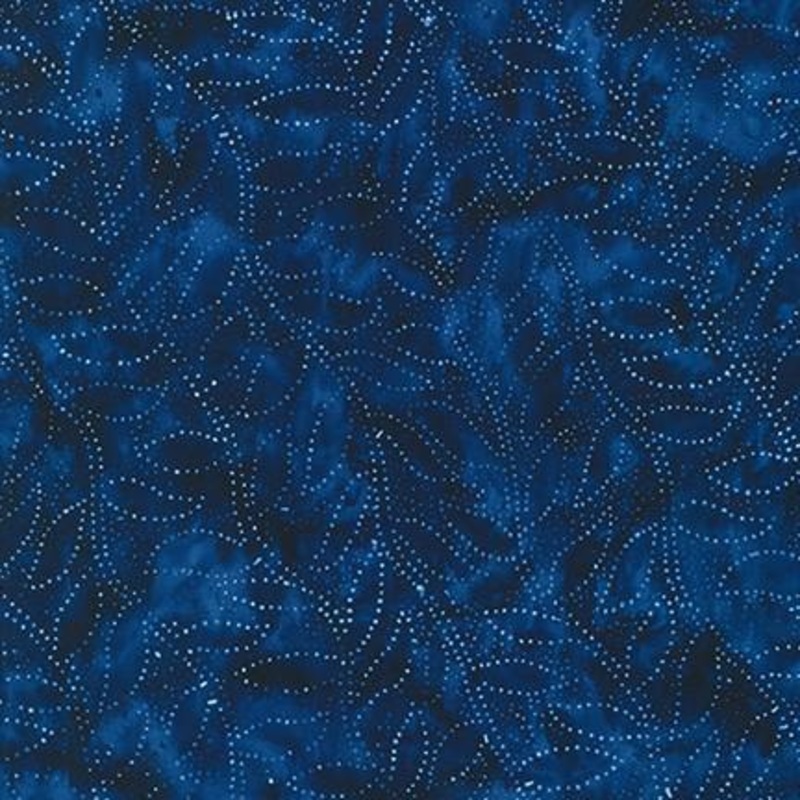 Artisan Batiks: Kasuri Dotted Vines Navy