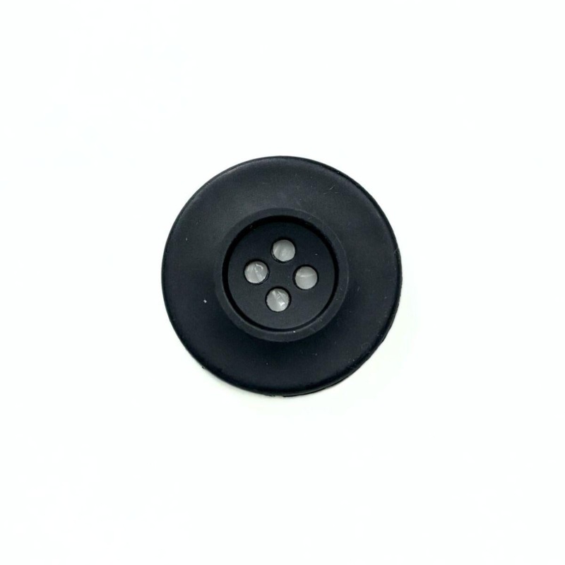 Dill Large Plastic Circle Black Button