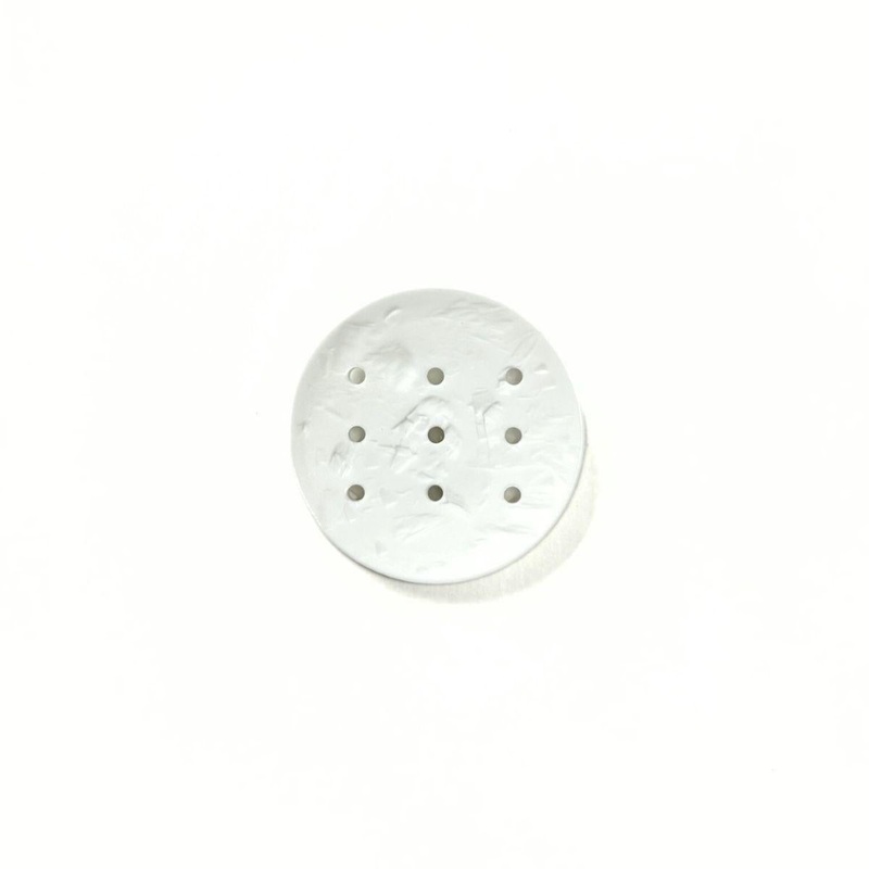 Dill Plastic Circle White Button