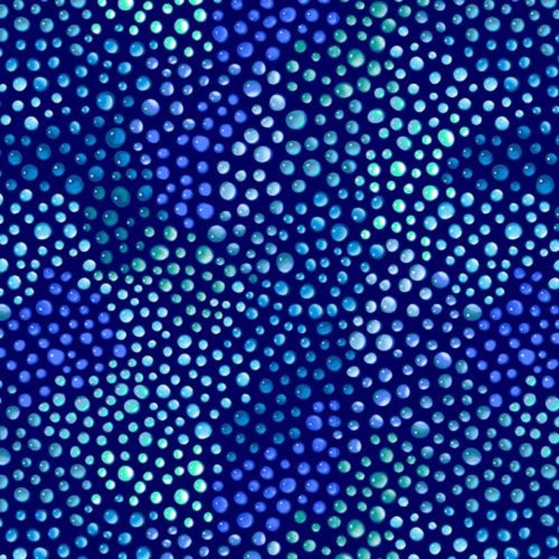 108″ Wide Rainbow Droplets Water Droplets Blue