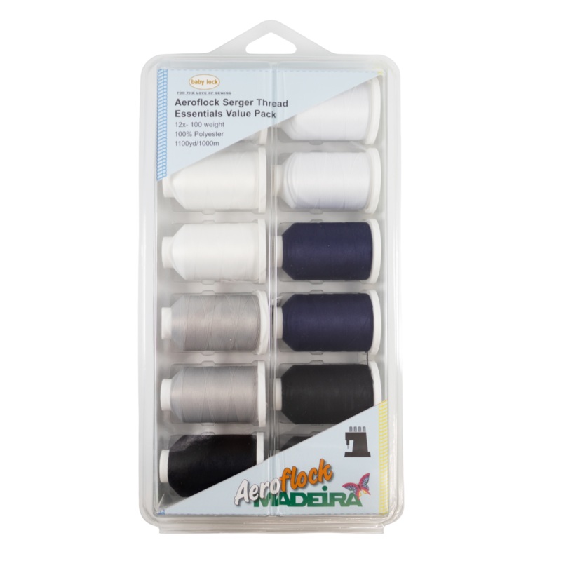 Baby Lock Aeroflock Serger Thread Essentials Value 12 Pack