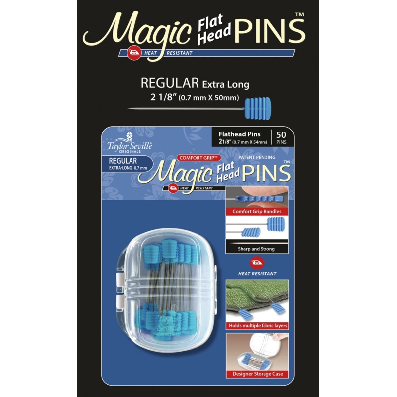 Magic Pins Flat Head Regular 50 Count