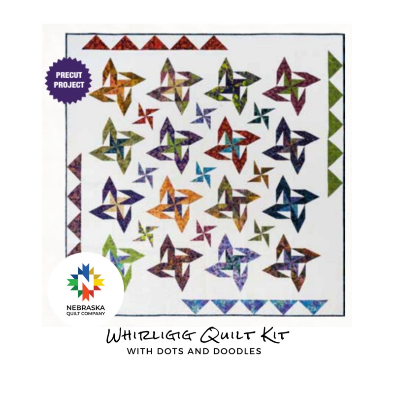 Whirligig Quilt Kit with Dots and Doodles