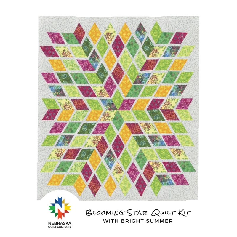 Blooming Star Quilt Kit with Bright Summer