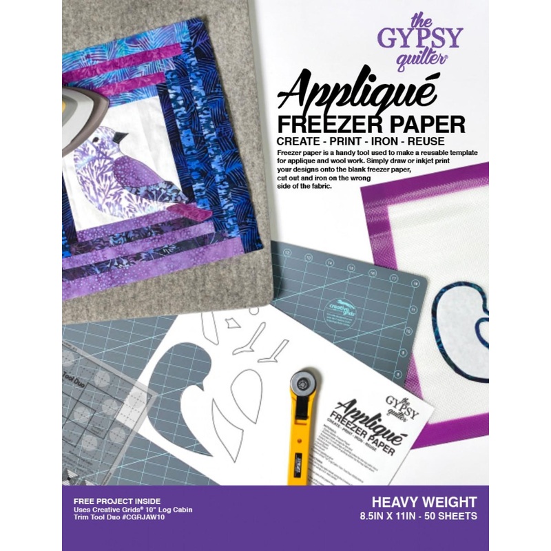 Gypsy Quilter Freezer Paper 8.5″ x 11″ Heavy Weight 50 count