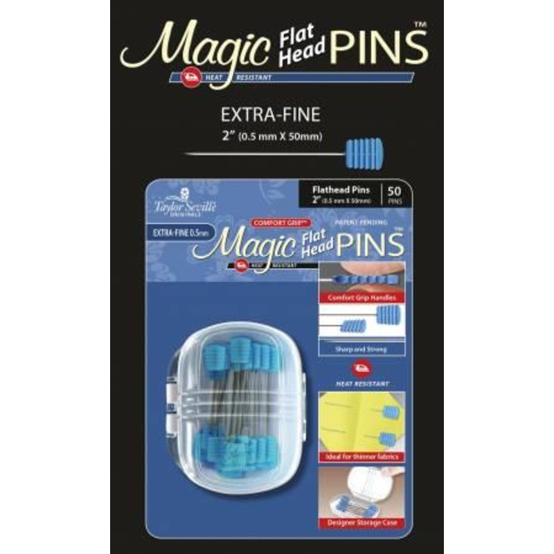 Magic Pins Flat Head Extra Fine 50 Count