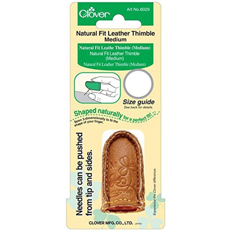 Natural Fit Leather Thimble Medium
