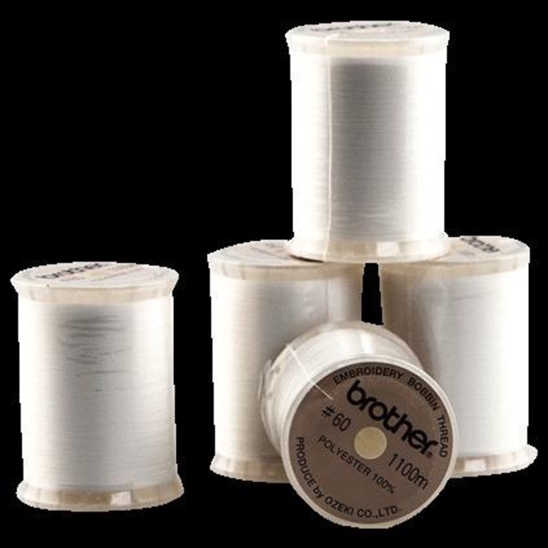 Brother Embroidery Bobbin Thread 100% Polyester 60wt White