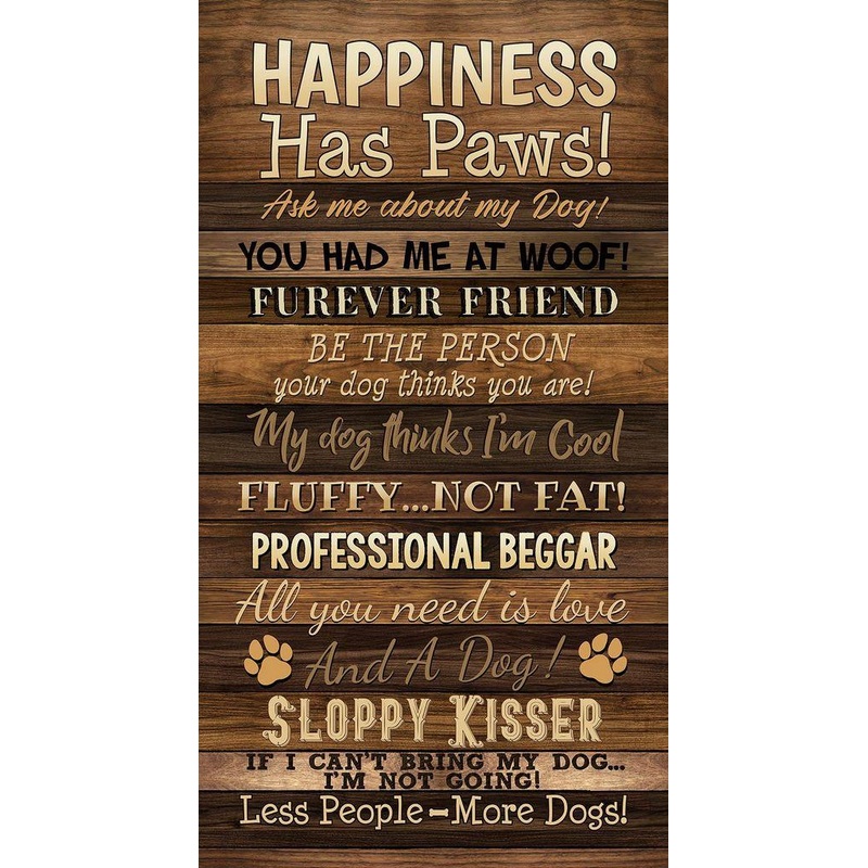Happiness Has Paws Panel 24″ x 40″