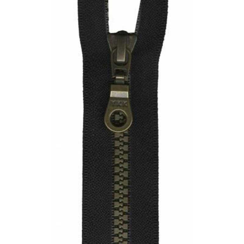 Brastique Closed Bottom Zipper 7″ Black