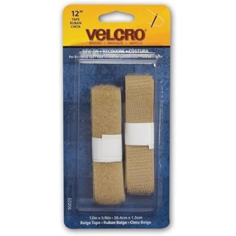 Velcro Brand Beige Sew On Tape 12″ x 5/8″