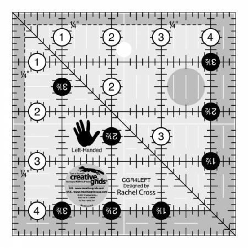 Creative Grids Ruler 4.5″ Square Left Handed