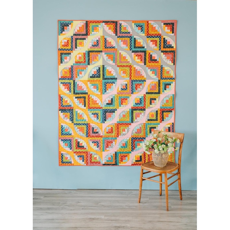 Curvy Log Cabin Quilt Pattern