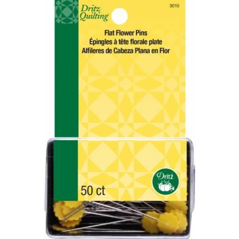Flat Flower Pins 50 Count