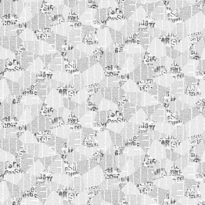 118″ Wide Urban News Newspaper Collage White