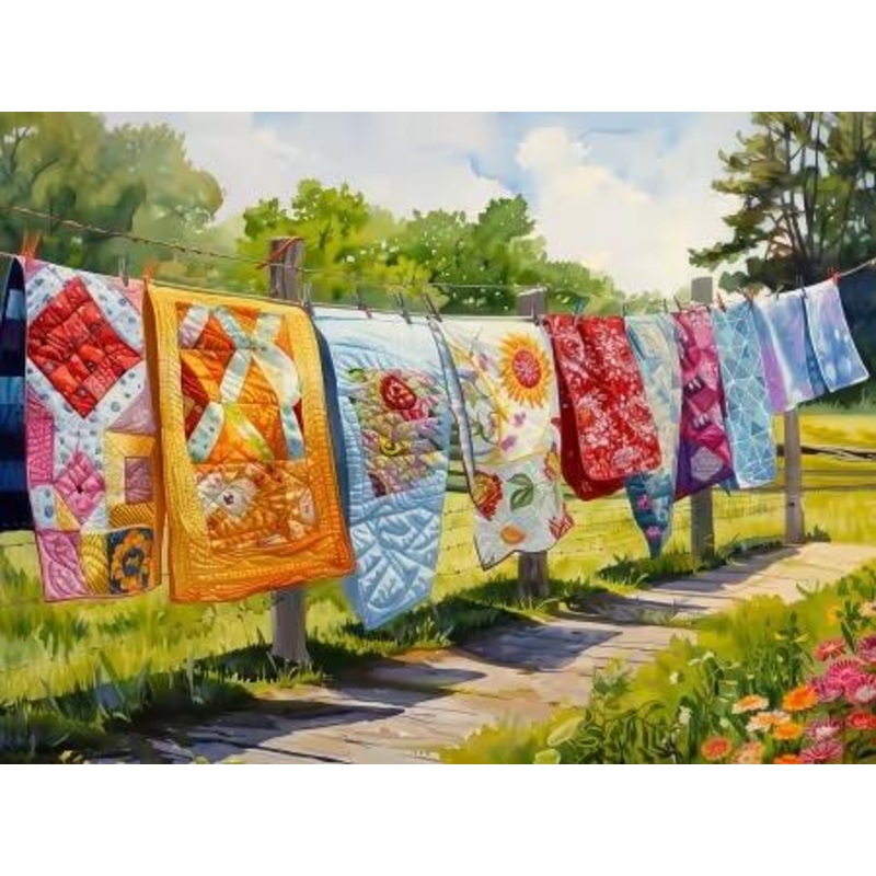 Quilts on the Line Puzzle 1000 Pieces