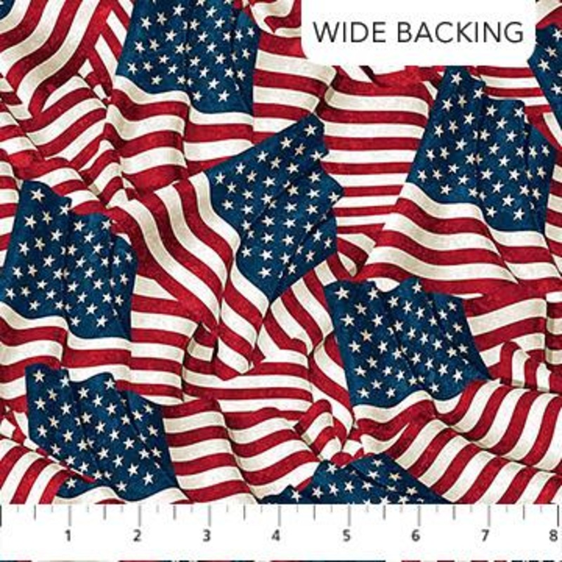 108″ Wide Stars & Stripes 13 Stonehenge Flag Toss Multi