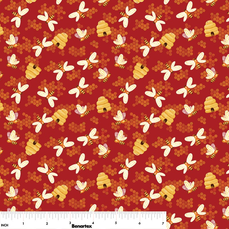 All KS NE Shop Hop 2025 Honey Bees Red