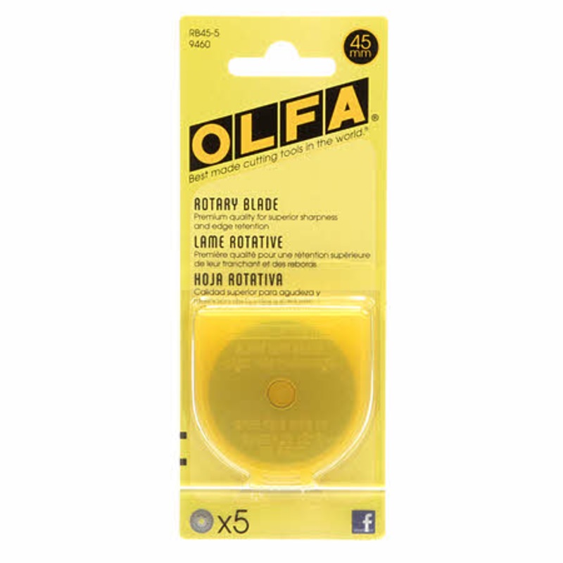 Olfa Rotary Blades 45mm 5 Count