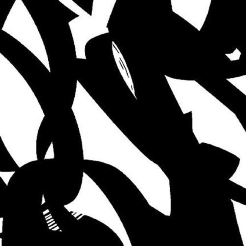 108″ Wide Not So Black and White Brush Strokes White