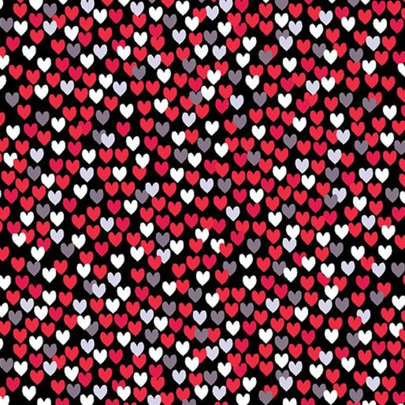 Scottie Love Flannel Love Me Hearts Black 8511F12B