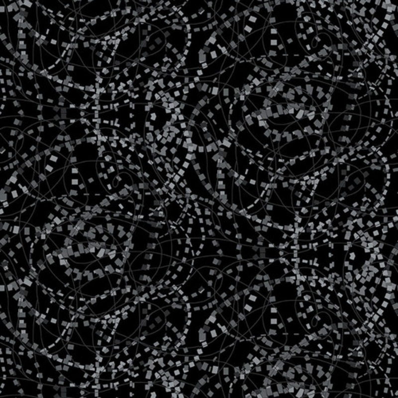 108″ Wide Tranquil Black Flannel III